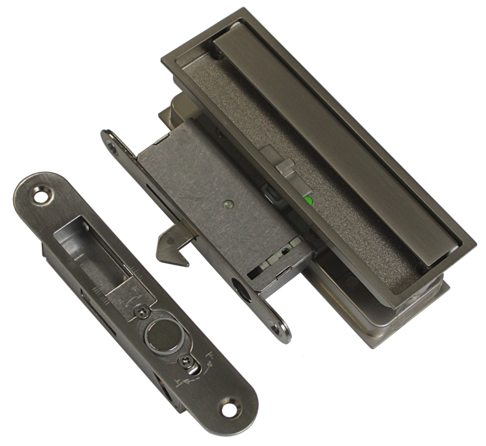 KURIKI Japan door hook latch set with auto-latching mechanism, lock case, puller, and strike plate