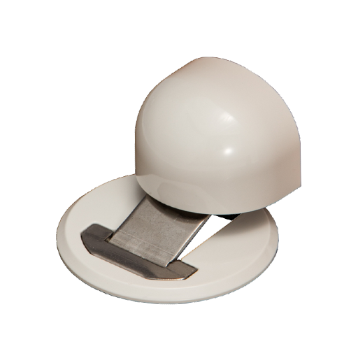 KURIKI Japan floor-mounted magnetic doorstop in white finish