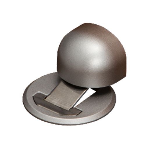 KURIKI Japan floor mounted magnetic doorstop in silver finish