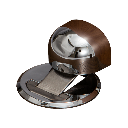 KURIKI Japan floor mounted magnetic doorstop in chrome finish