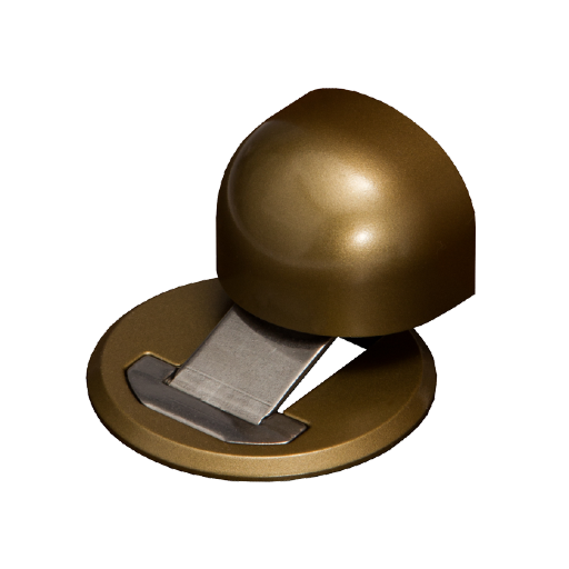 KURIKI Japan floor mounted magnetic doorstop in gold finish