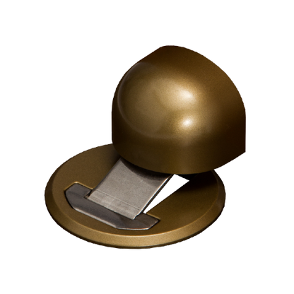 KURIKI Japan floor mounted magnetic doorstop in gold finish