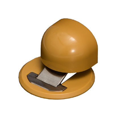 KURIKI Japan floor mounted magnetic doorstop in brown finish