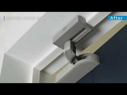 KURIKI Japan soft closing kit installation demonstration on a wooden door